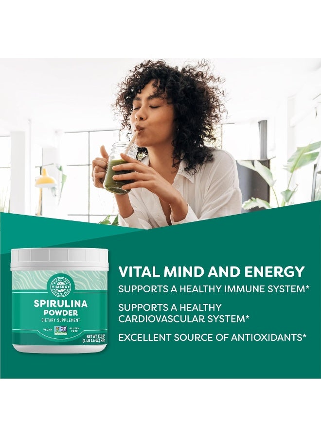 Vimergy Spirulina Powder - Easy to Digest - Fast Absorbing Powder - Vegan - Formulated Without Anti-Clumping Agents, Additives, Flavours or Sugar - GMO & Gluten Free - Image 2