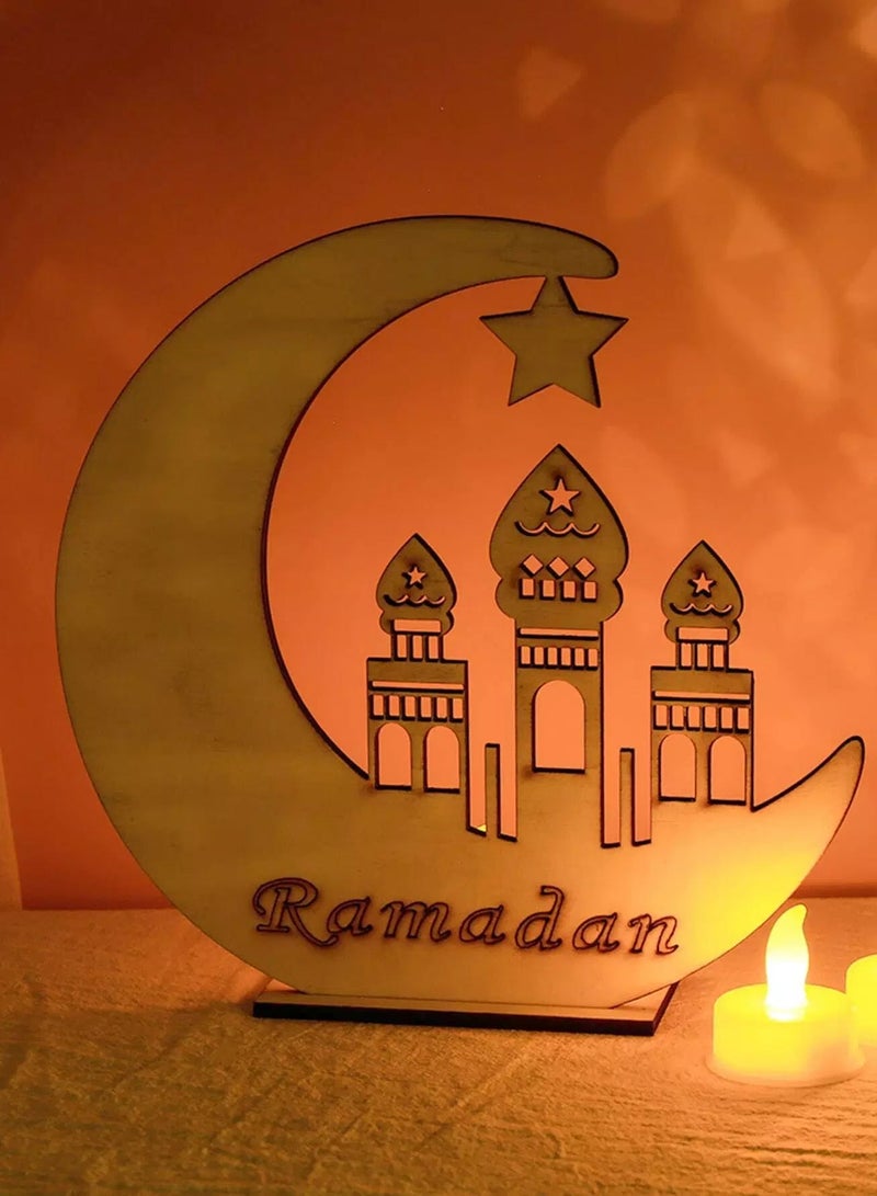 ماركة غير محددة 1 قطعة من مصابيح الزينة على شكل قمر رمضان  - Image 1