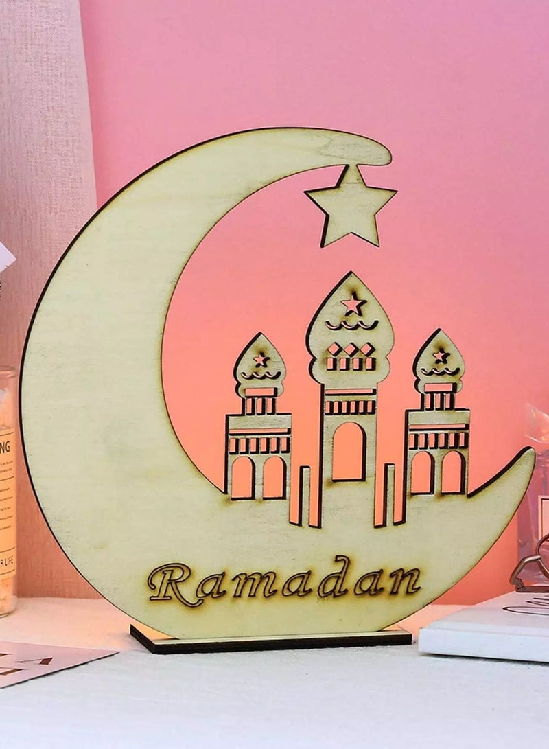 ماركة غير محددة 1 قطعة من مصابيح الزينة على شكل قمر رمضان  - Image 2