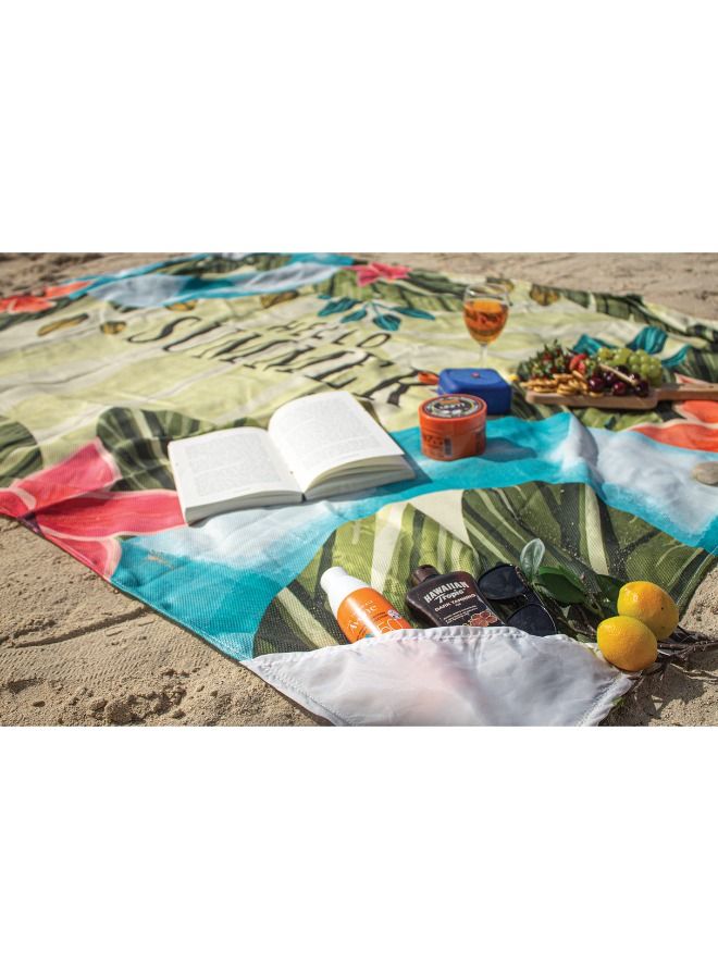 WAVY Beach Mat Model, Hello Summer Design - Image 4