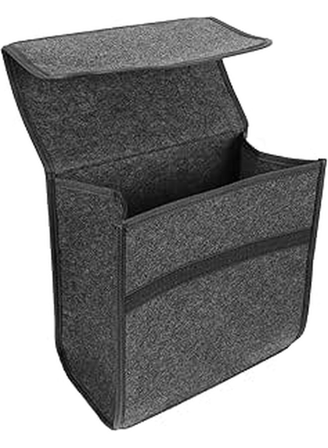 Foldable Car Trunk Storage Bin Felt Organizer Deep Gray Portable Auto Trunk Organizer For Suv Sedan Vehicle Storage And Cargo Management - Image 1