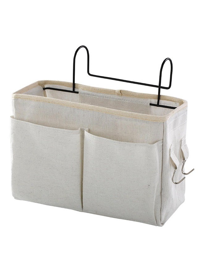 Generic Bedside Caddy Organizer - Hanging Bedside Storage Basket with Large Pockets and Hooks,  Dorm Rooms, Hospital Beds, and Small Apartments  - Image 1