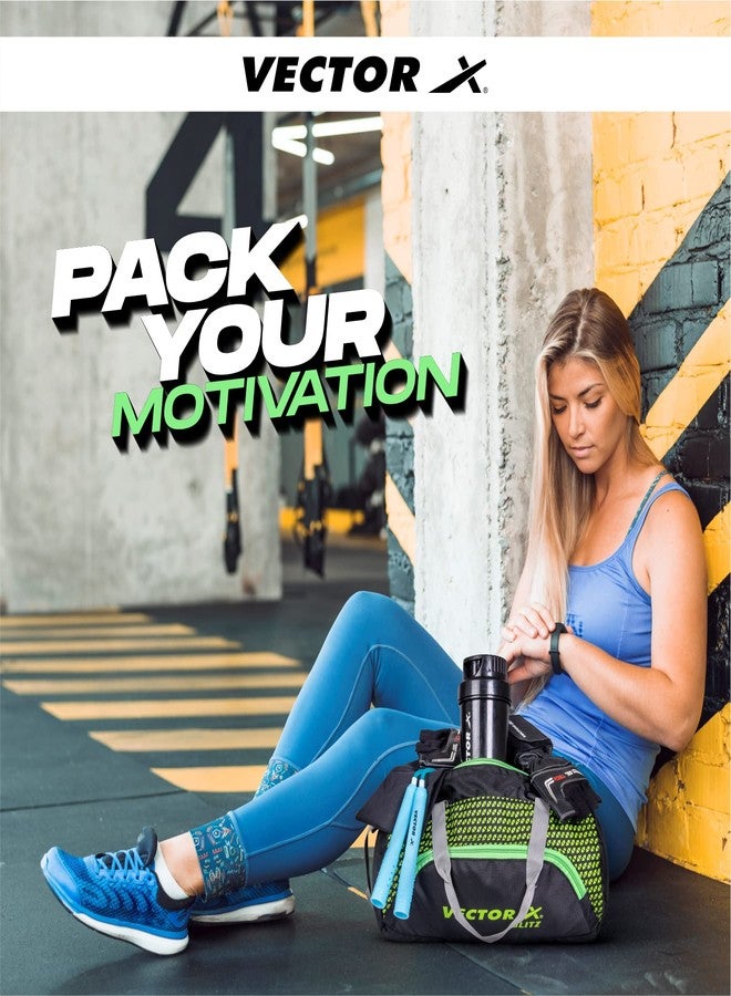 Vector X Blitz Gym Bag (Navy-Yellow) - Image 5