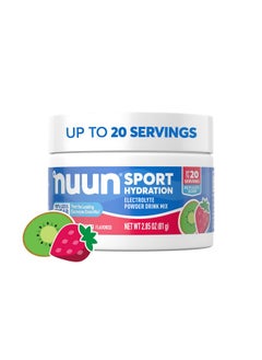 Nuun Nuun Sport Electrolyte Powder Canister - Strawberry Kiwi, 5 Essential Electrolytes for Hydration, Drink Mix with 15mg Magnesium, 1g Sugar, Non-GMO, Vegan, Up to 20 Servings  - Image 1