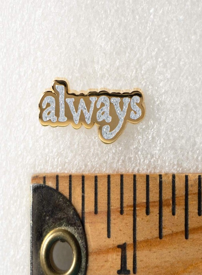 Ata-Boy Harry Potter Always Glitter Inset 1" Full Color Enamel Pin - Image 3