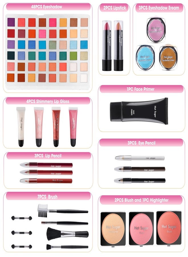 Hot Sugar Makeup Kit for Preteen Girls 10-12, Birthday Christmas Makeup Gift Set for Teens 16-18, All in One Beginner Makeup Kit for Women Full Kit (Blue Diamond) - Image 3
