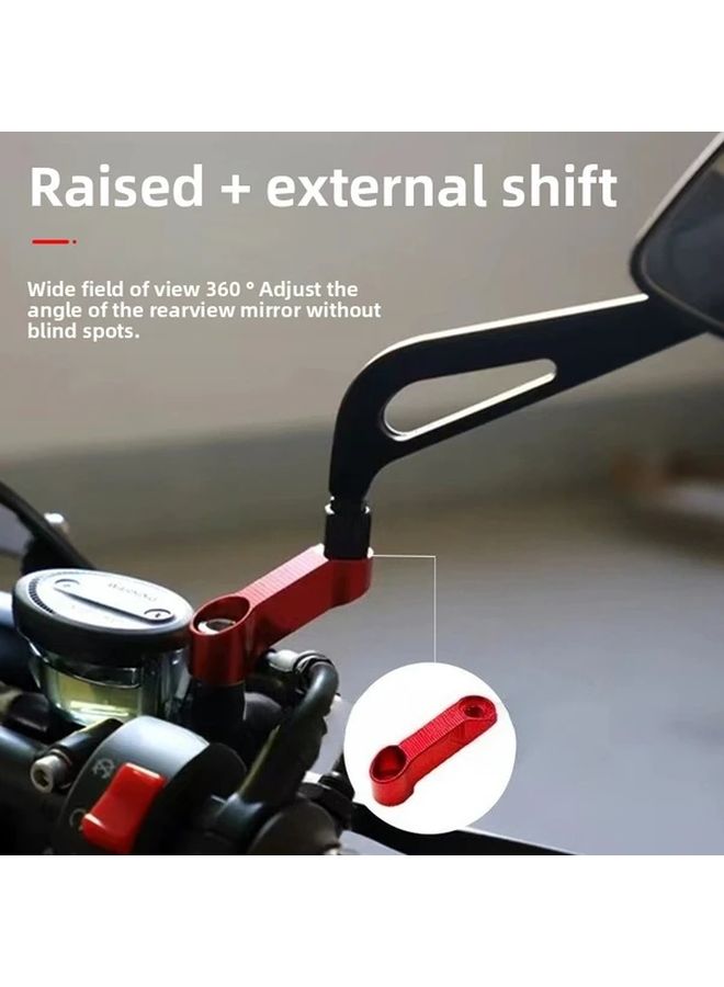 Golden Motorcycle Electric Vehicle Rearview Mirror Extension Bracket 2pcs Adjustable Forward Shift Adapter - Image 3
