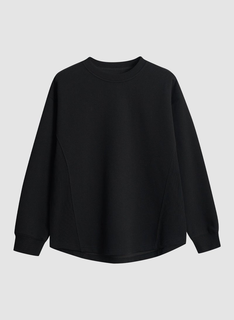 APOCRITA'S Round Neck Long Sleeved Lazy Wide Casual Hoodie  - Image 1