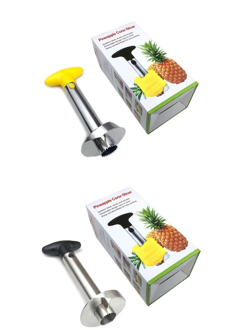 Fruit Core Separator Pineapple Knife (Two In Black And Yellow) - Image 1