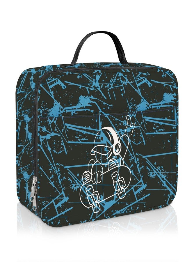 Clastyle Gamer Insulated Kids Lunch Bag Large Thermal Cooler Bag for Boy Picnic School Lunch Box Tote,Skateboard Boy - Image 1