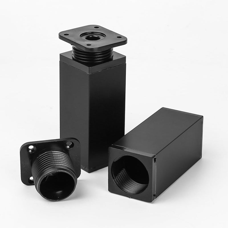 Black Square Furniture Legs - Aluminum Modern Replacement Furniture Legs for Diy Furniture Upgrade, Home Kitchen And Living Room - Image 3