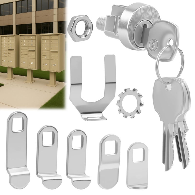 Mindoub 10 Pack L1172C Mailbox Lock Replacement Includes 3 Keys Per Lock 5 Locking Plates C9100 National Standard Key Lock for Cluster Boxes90 Clockwise Rotation - Image 2