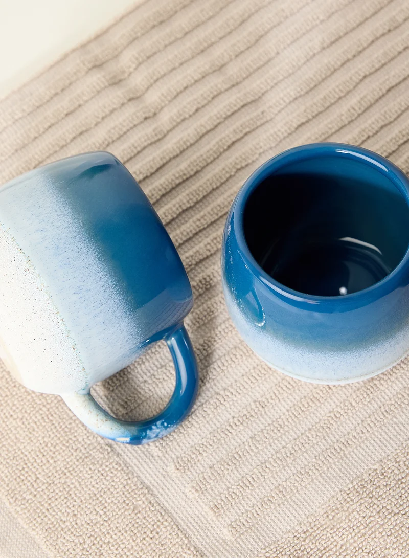 Sass & Belle Mojave Glaze Espresso Blue Mug - Set Of 2