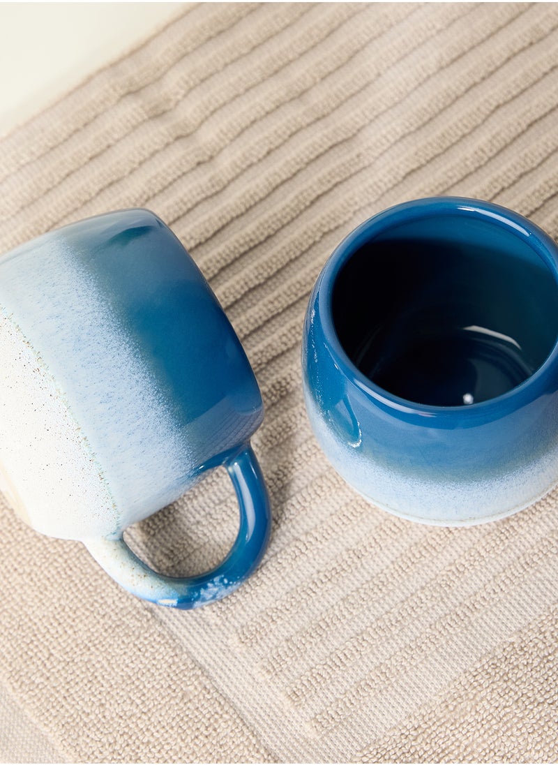 Sass & Belle - Mojave Glaze Espresso Blue Mug - Set Of 2 - Image 1