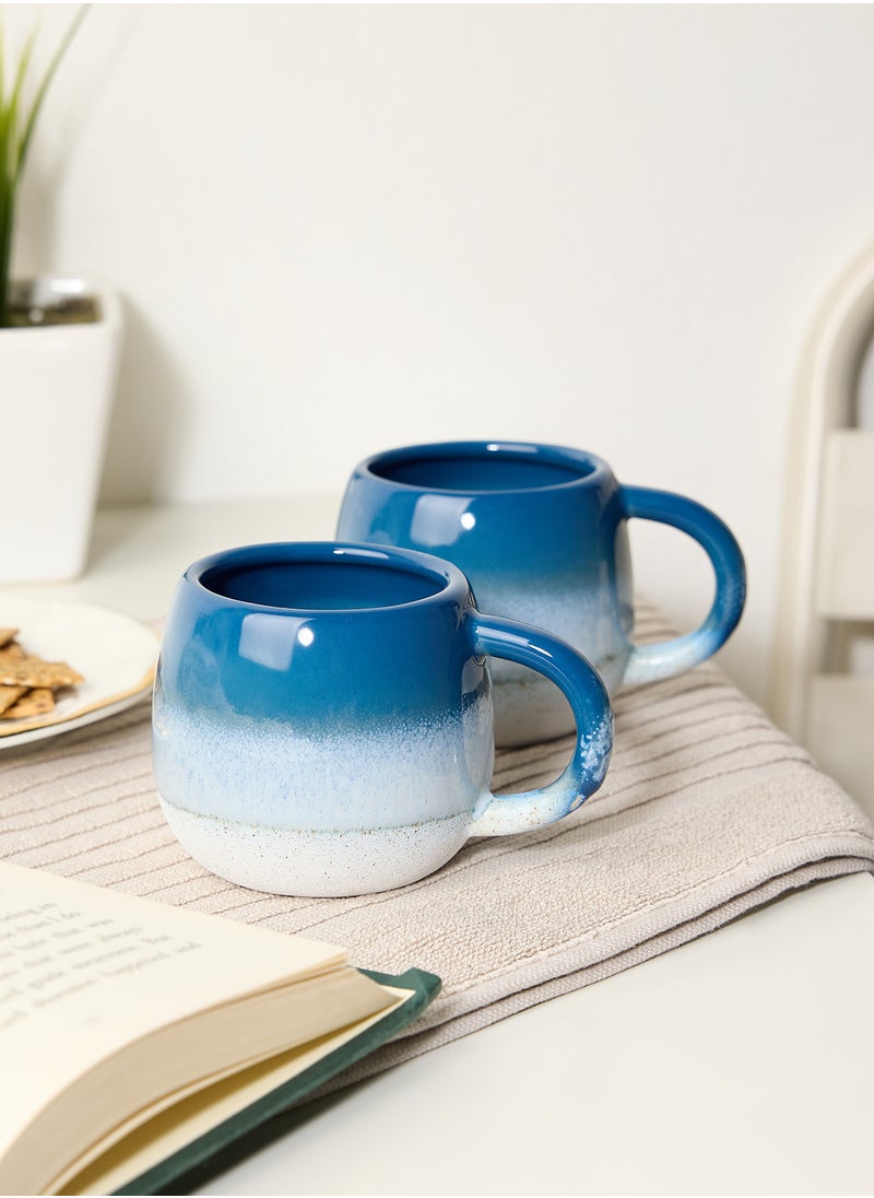 Sass & Belle - Mojave Glaze Espresso Blue Mug - Set Of 2 - Image 1