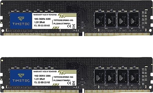Timetec 32GB KIT2x16GB DDR4 3200MHz for Dell XPS 8940 TowerLenovo IdeaCentre 3 Dell Inspiron 12th Gen Intel Core i512400 HP Pavilion Desktop 12th Gen Intel Core i512400F - Image 1