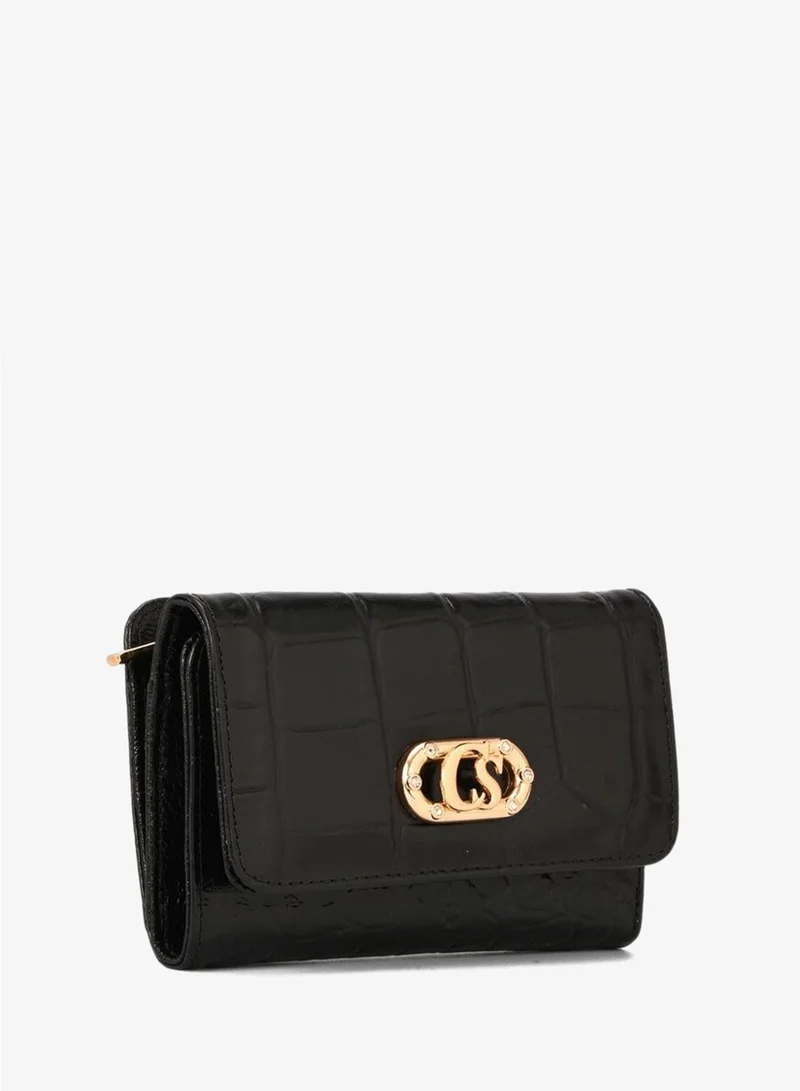 Wallet Featuring CS Logo with Crystals