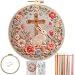 FONNUY Easter Rabbit Floral Cross Embroidery Kit Easter Egg Happy Rabbits Bunny Stamped Pattern Kits for Audlt Beginners Hand Works Crafts 8 x 8 Happy Bunny 02 - Image 2