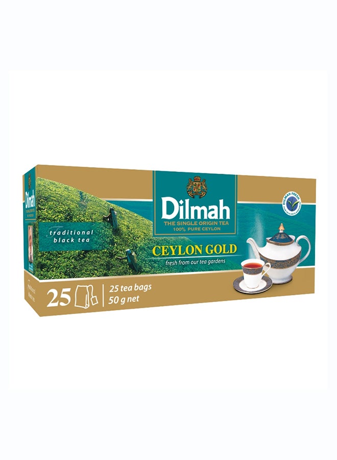 Dilmah Gold Ceylon Tea 25 Sachet - Image 1