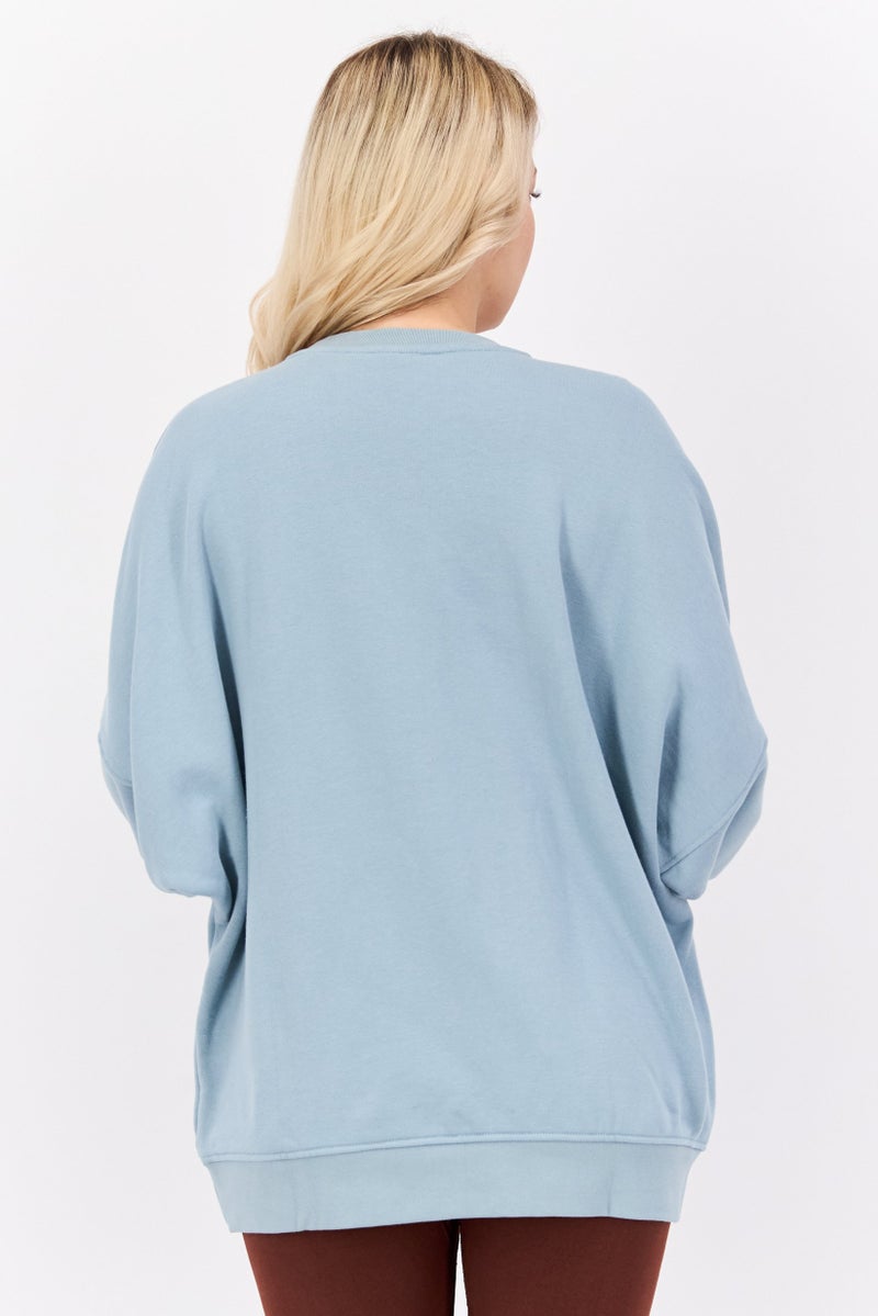 adidas Originals Women Sportswear Fit Training Sweater, Blue - Image 2