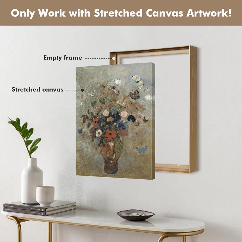 FOLKOR 1.5” Deep Frame for 24x30 Canvas Paintings, DIY Metal Floating Frame with 1.5” Deep for Artists Designers Landscape Portrait Artwork, Modern Home Office Wall Decor (Bronze) - Image 5
