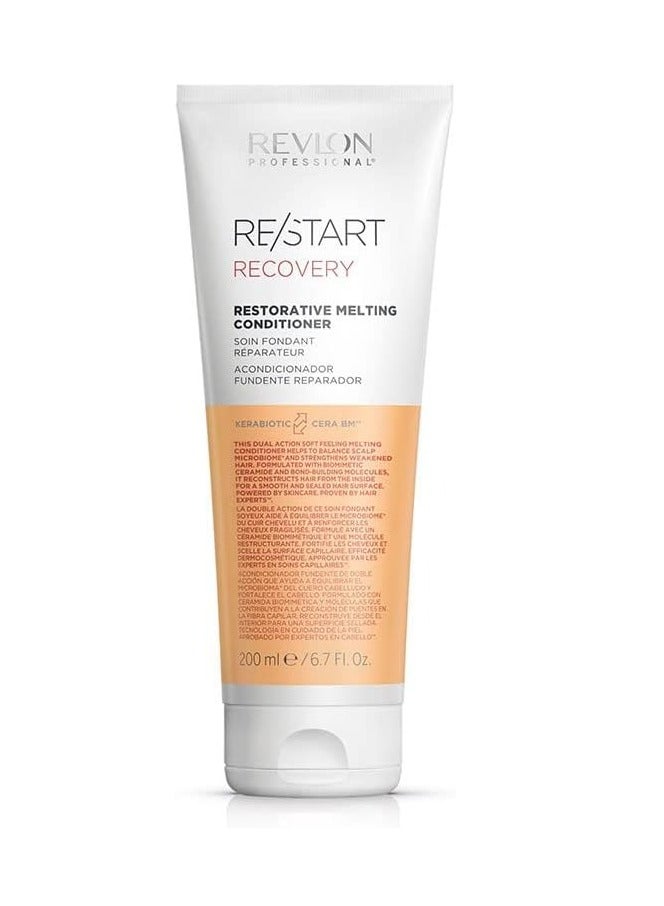 Revlon Professional Recovery Restorative Melting Conditioner, Thick & Damaged Hair Treatment To Strengthen, Repair & Nourish (200Ml) Unisex