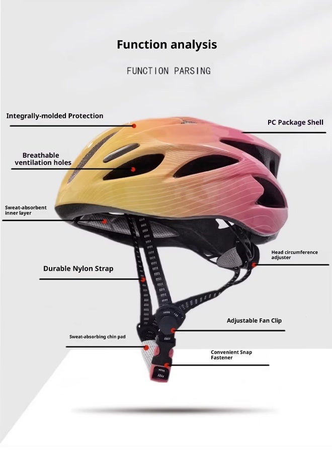 Aissiora Children's Helmet Cycling Helmet Children's Cycling Protective Gear Bicycle Helmet Shock-Absorbing and Impact-Resistant Removable Lining Adjustable Head Circumference Unisex Suitable for Roller Skating, Skateboarding, and Cycling Enthusiasts - Image 4