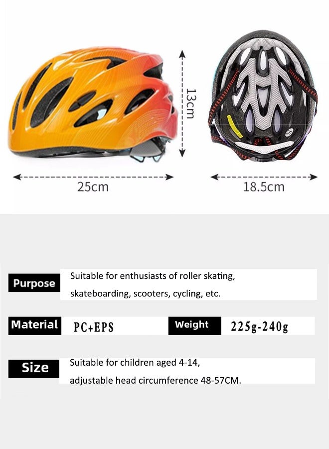 Aissiora Children's Helmet Cycling Helmet Children's Cycling Protective Gear Bicycle Helmet Shock-Absorbing and Impact-Resistant Removable Lining Adjustable Head Circumference Unisex Suitable for Roller Skating, Skateboarding, and Cycling Enthusiasts - Image 2