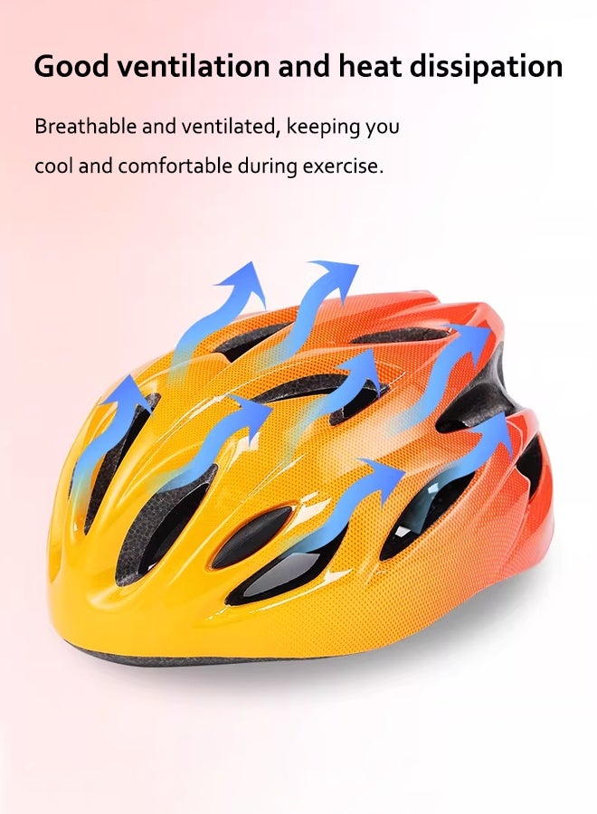 Aissiora Children's Helmet Cycling Helmet Children's Cycling Protective Gear Bicycle Helmet Shock-Absorbing and Impact-Resistant Removable Lining Adjustable Head Circumference Unisex Suitable for Roller Skating, Skateboarding, and Cycling Enthusiasts - Image 5
