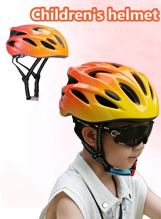 Aissiora Children's Helmet Cycling Helmet Children's Cycling Protective Gear Bicycle Helmet Shock-Absorbing and Impact-Resistant Removable Lining Adjustable Head Circumference Unisex Suitable for Roller Skating, Skateboarding, and Cycling Enthusiasts - Image 1