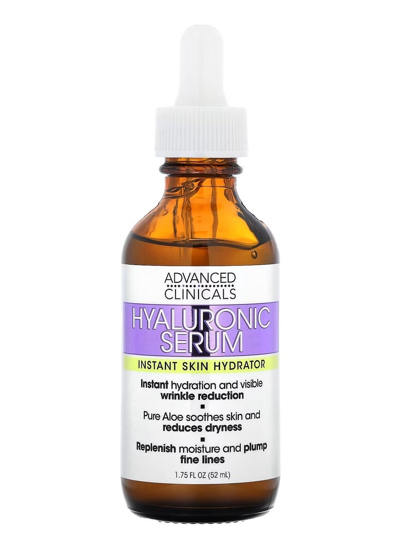 Advanced Clinicals Hyaluronic Serum Instant Skin Hydrator 1.75 fl oz 52 ml - Image 1