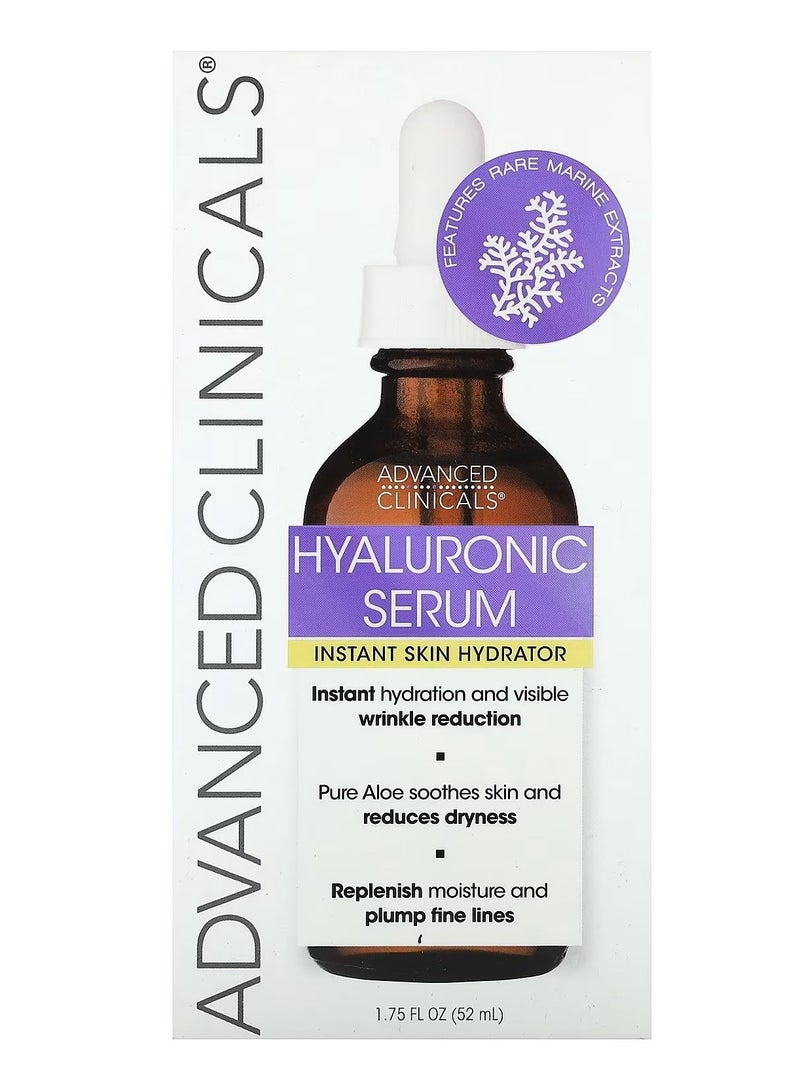Advanced Clinicals Hyaluronic Serum Instant Skin Hydrator 1.75 fl oz 52 ml - Image 3