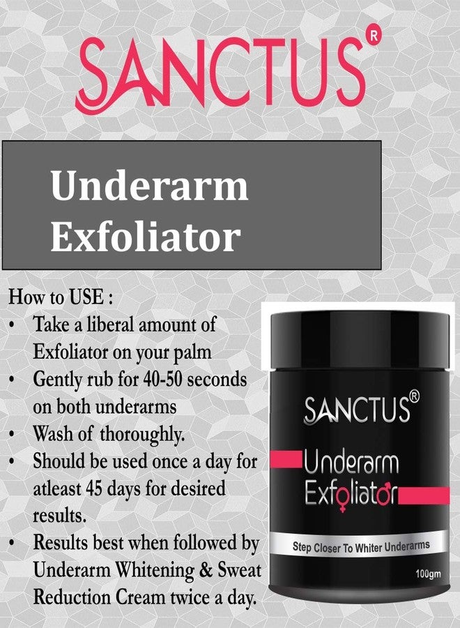SANCTUS Underarm Treatment Kit - Underarm Whitening, Sweat Reduction Cream and Exfoliator for Women (100 gm) - Image 5