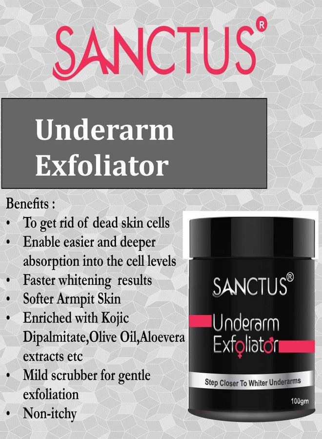 SANCTUS Underarm Treatment Kit - Underarm Whitening, Sweat Reduction Cream and Exfoliator for Women (100 gm) - Image 4