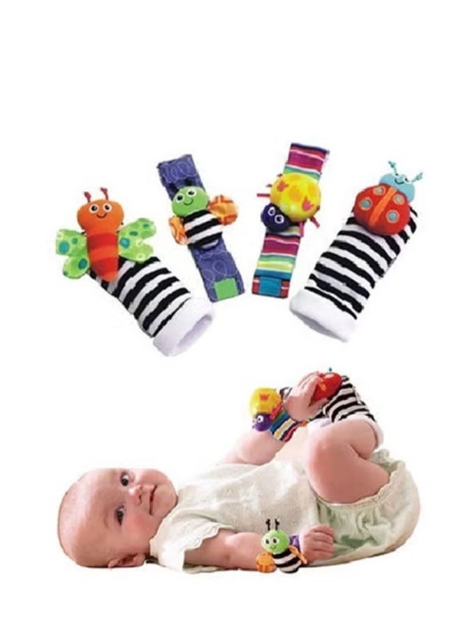 🍼 طقم ألعاب للرضع (شرابات + أساور) عالي الجودة | ٨ قطع 👶 لتنمية الحواس | ناعم وآمن | هدية مثالية للمواليد - Image 1