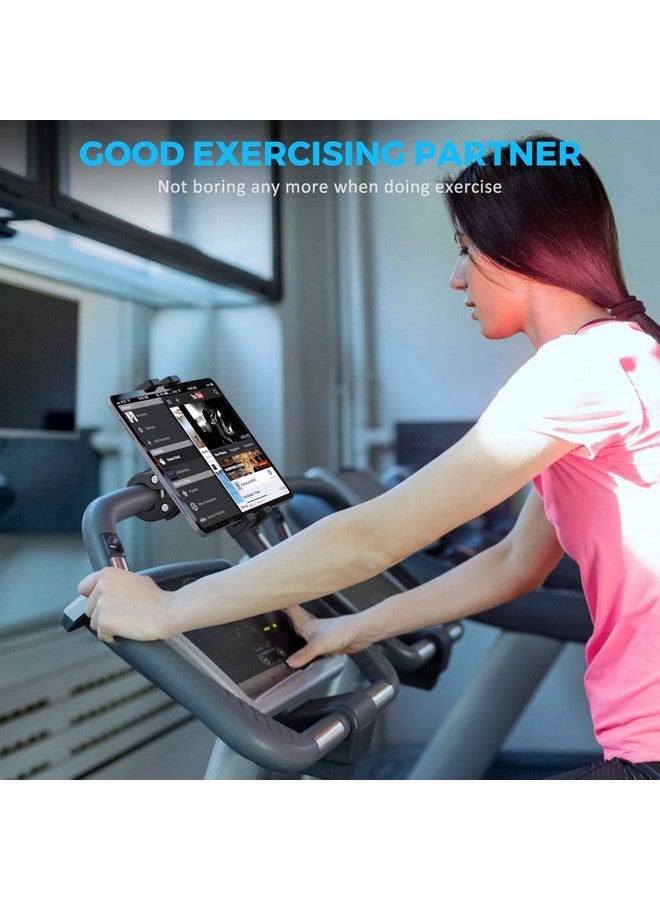 كي دي دي حامل تابلت KDD Spin Bike، حامل هاتف iPad، حامل مقود دراجة التمرين، مناسب للدراجات الثابتة، جهاز المشي، حامل ميكروفون، مناسب لأجهزة iPad Pro 12.9، وأجهزة Galaxy Tabs، وأجهزة iPhone (4.7-13 بوصة) - Image 2