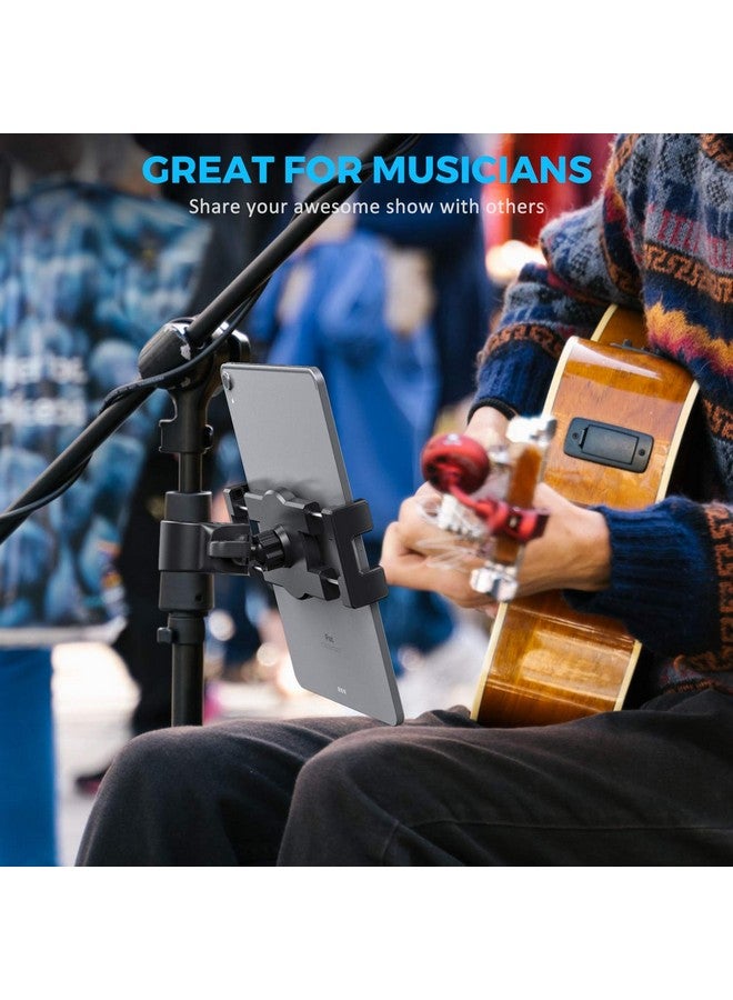 كي دي دي حامل تابلت KDD Spin Bike، حامل هاتف iPad، حامل مقود دراجة التمرين، مناسب للدراجات الثابتة، جهاز المشي، حامل ميكروفون، مناسب لأجهزة iPad Pro 12.9، وأجهزة Galaxy Tabs، وأجهزة iPhone (4.7-13 بوصة) - Image 3