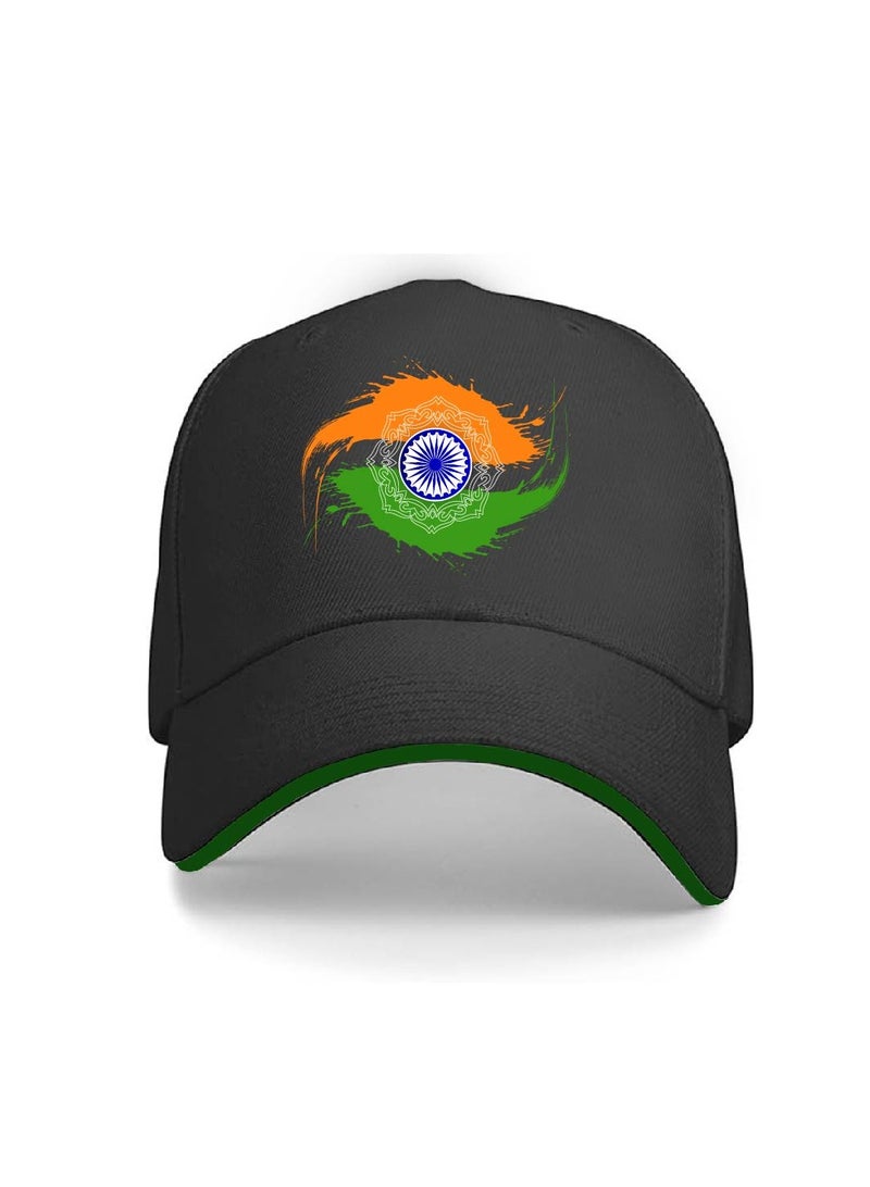 India Independence Day Baseball Cap for Men and Women with Metal Adjustable Buckle Closure – Perfect for Celebrating Independence Day – Great Accessory for Sporting Events - Image 1