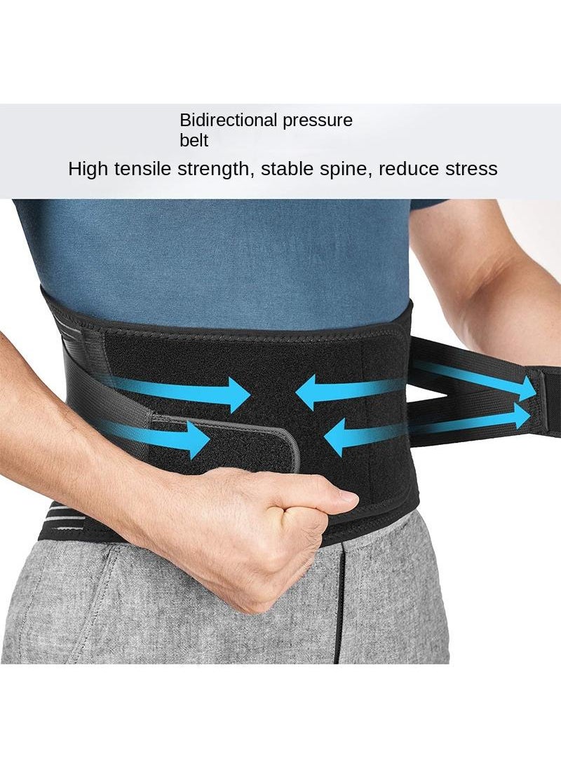 YQbest Sports Fitness Belt Dual Pressure Back Protection Belt Sports Elastic Belt Steel Plate Back Support Belt XL Size 115-140cm  - Image 4