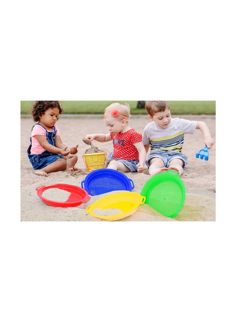 Zikra Beach Sand Sifter, Plastic Beach Toys Sifter for Children Backyard Park Seashell Collecting Tools, 4Pcs - Image 5