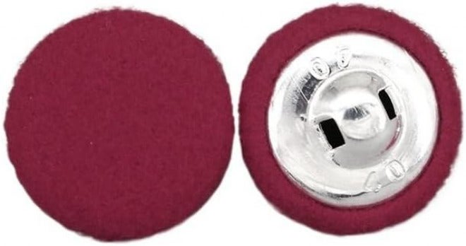 10pcs Fabric Cloth Buttons with Metal Shank, Round Sewing Buttons for Jacket Coat Shirt Suits Bridal(Wine Red,20mm) - Image 1