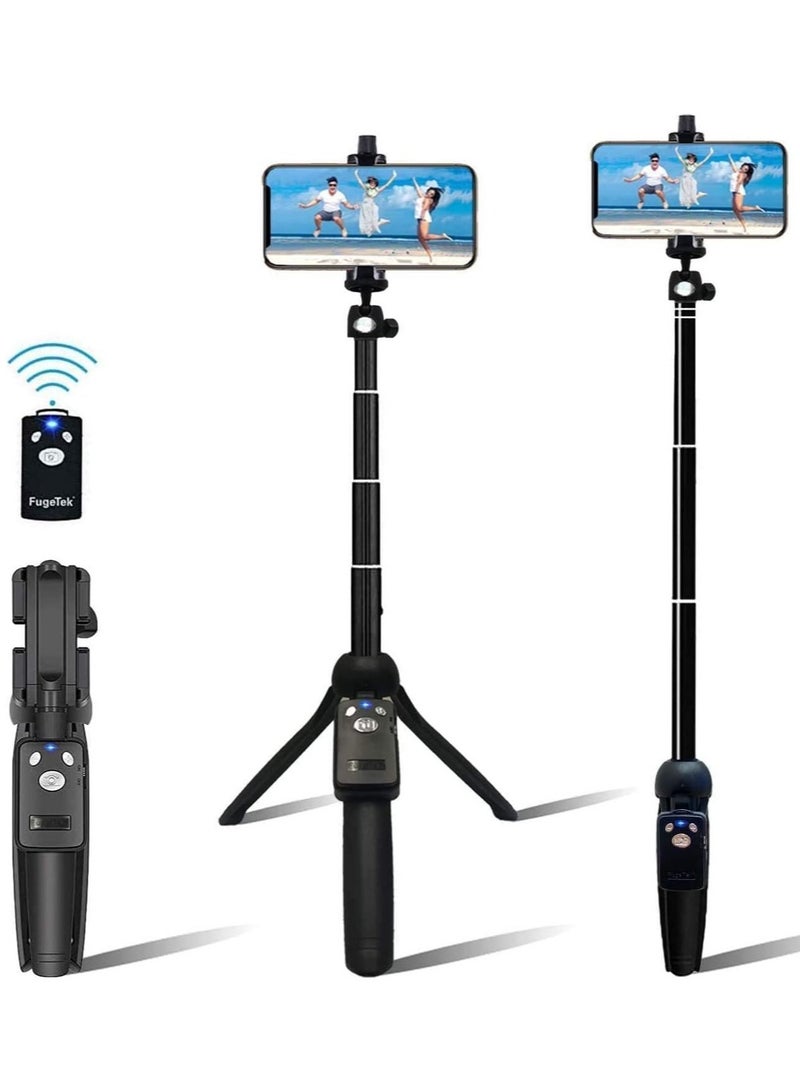 ELTRAZONE Selfie Stick & Tripod, Extendable, Wireless Bluetooth Remote, Lightweight Aluminum, Travel Ready, Compatible with iPhone 14 13 12 Pro Xs Max Xr - Image 1