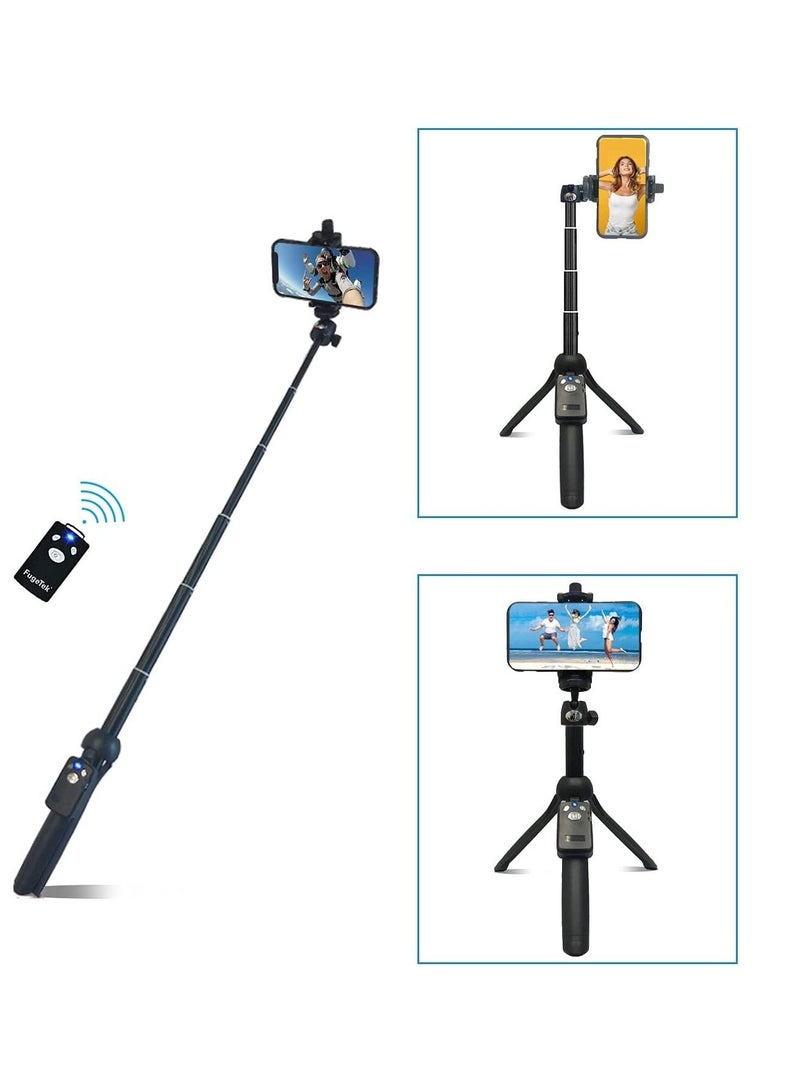 ELTRAZONE Selfie Stick & Tripod, Extendable, Wireless Bluetooth Remote, Lightweight Aluminum, Travel Ready, Compatible with iPhone 14 13 12 Pro Xs Max Xr - Image 3