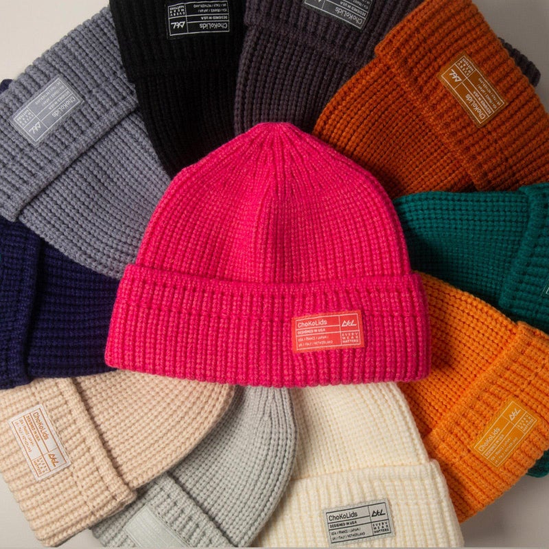 CHOK.LIDS Chunky Trawler Beanie Everyday Watch Hat Roll up Edge Skullcap Waffle Cuff Fisherman Beanie for Men Women (Punch Pink) - Image 4