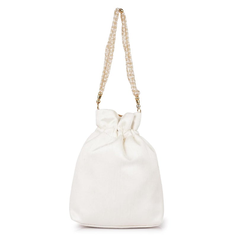PLANX Velvet SilK Stylish Embroidery Unique Design Traditional Wedding Handheld Potli Bag For Women - Image 5