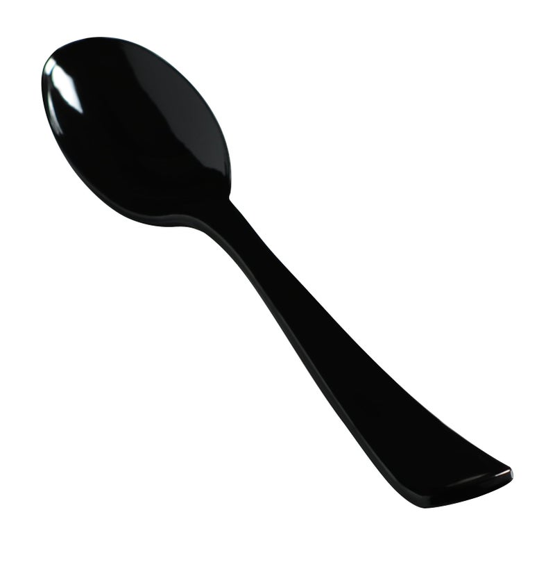 Fineline Settings Platter Pleasers Extra Heavy Serving Spoon  10-Inch  Black