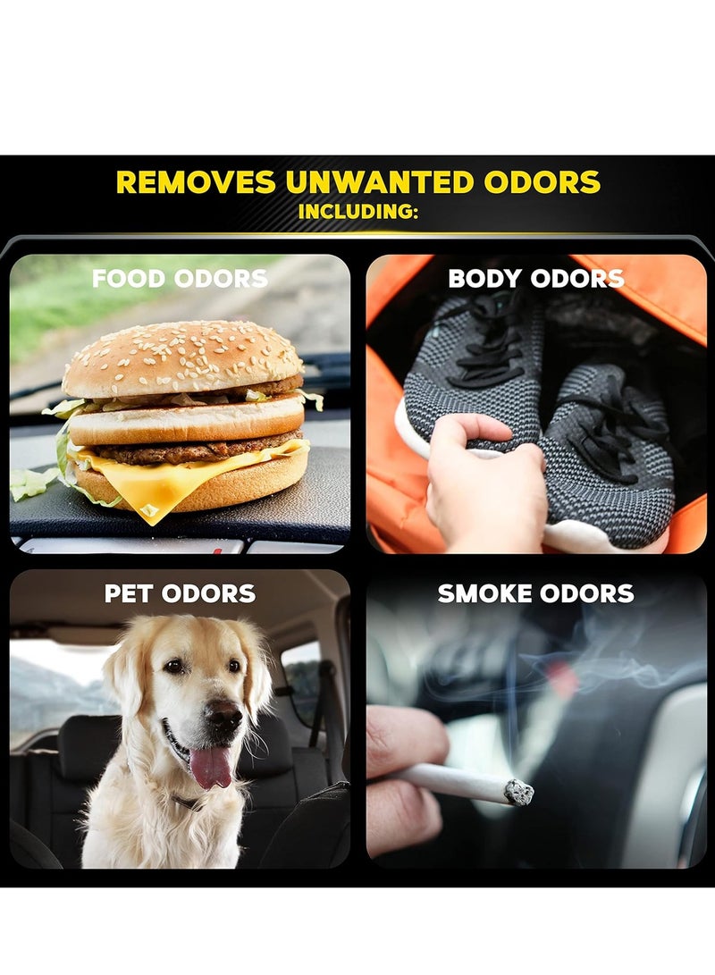 X Pro 99 X-PRO 99 Whole Car Air Refresher Odor Eliminator Lemon Scent 200ml (5 PCS) Car AC Cleaner Spray Interior Deodorizer Air Conditioning Vent Freshener Smoke Odor Remover Pet Smell Eliminator Long Lasting Fragrance Cabin Air Refresh Treatment Pack - Image 4