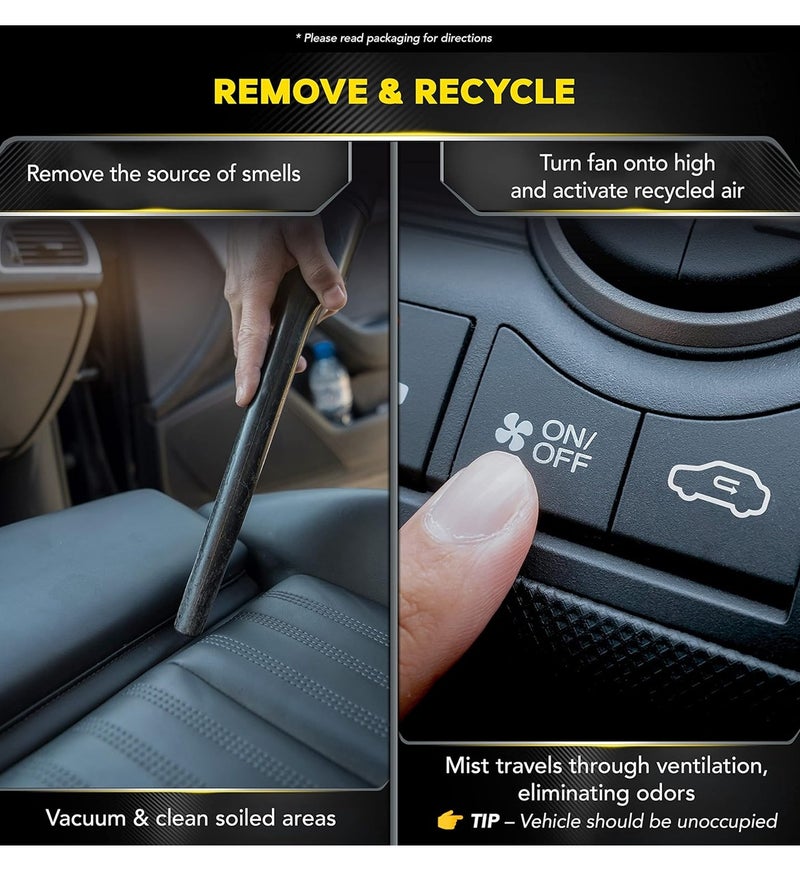 X Pro 99 X-PRO 99 Whole Car Air Refresher Odor Eliminator Lemon Scent 200ml (5 PCS) Car AC Cleaner Spray Interior Deodorizer Air Conditioning Vent Freshener Smoke Odor Remover Pet Smell Eliminator Long Lasting Fragrance Cabin Air Refresh Treatment Pack - Image 5