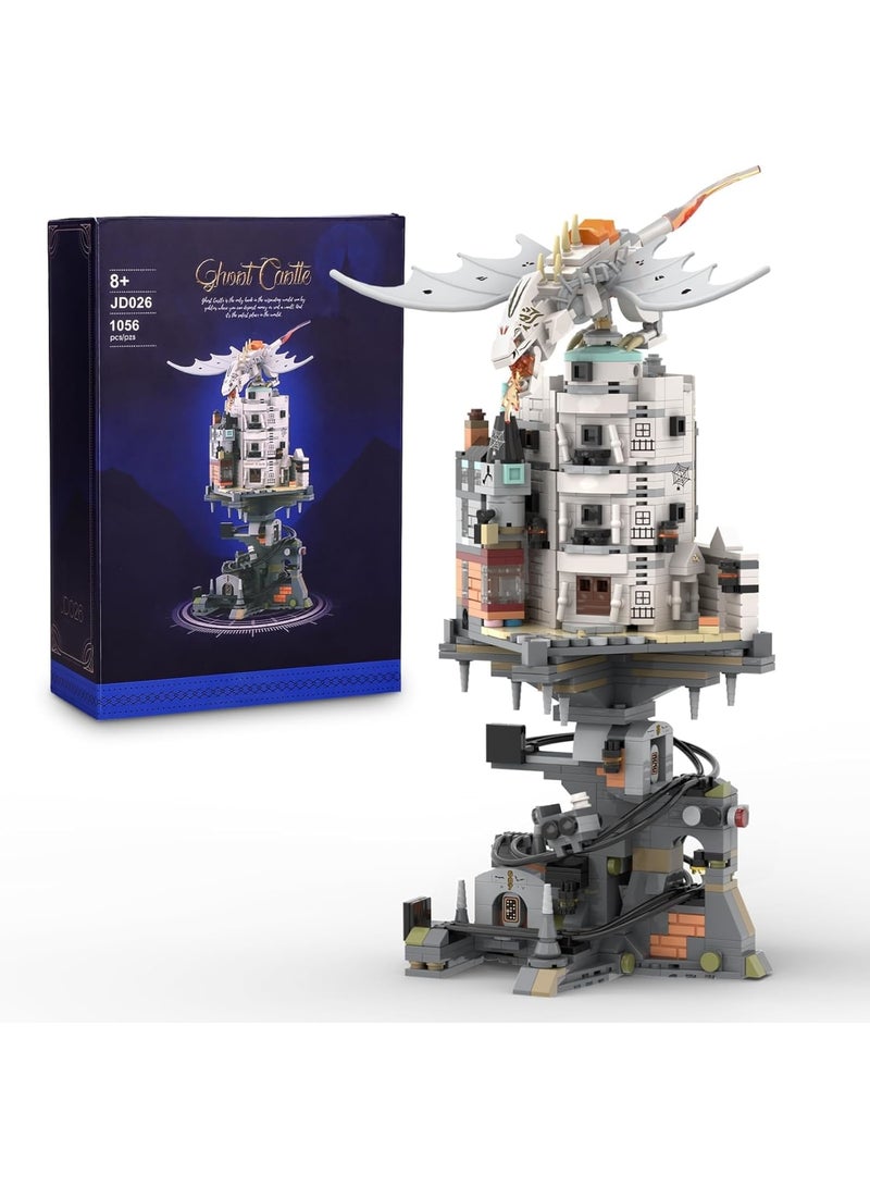 SOLARAE مجموعة بناء بنك جريingotts من قلعة هاري بوتر، 1056 قطعة، نموذج معمارية زقاق دياغون، مجموعة عرض، هدية أفكار لعبة بناء للبالغين والأطفال - Image 1