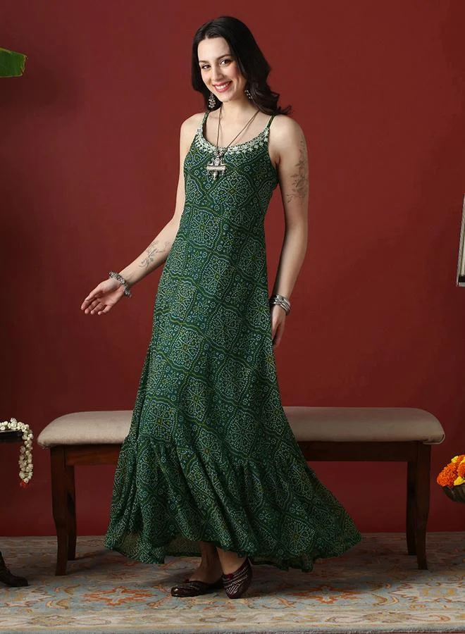 جلو باص فستان طويل بأربطة ظهر